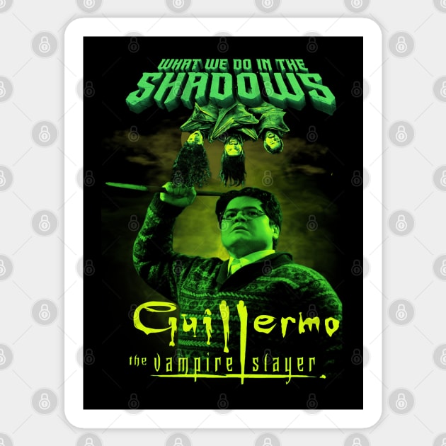 Guillermo The Vampire Slayer Sticker by The Dark Vestiary